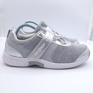 Orthofeet Shoes Womens 10 2E Wide Joelle Comfort Walking Sneakers Metallic Gray